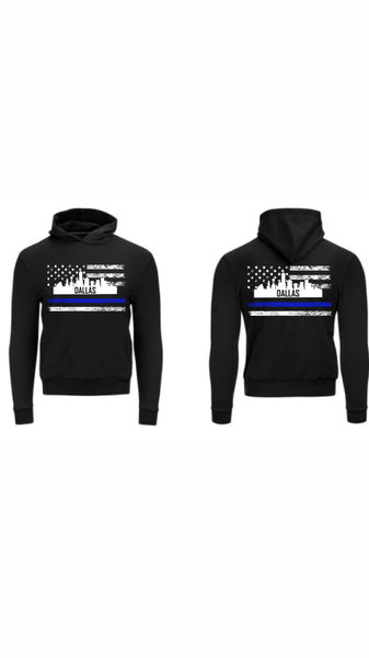 BLUE LINE CITY HOODIE (BELLA CANVAS HOODIE)