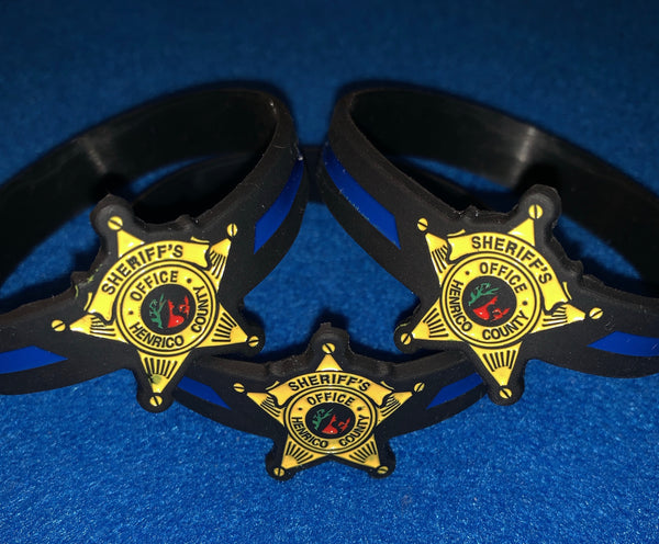 Department Inspired Thin Blue Line Wristbands