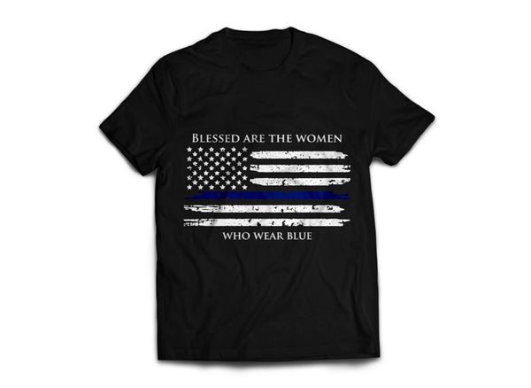 BLESSED ARE THE WOMEN WHO WEAR BLUE TEE