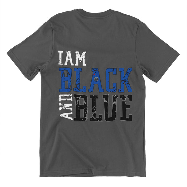 I AM BLACK AND BLUE TEE