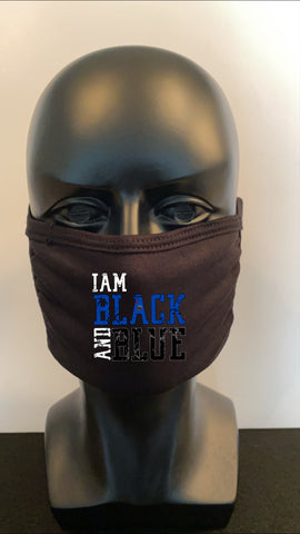 I AM BLACK AND BLUE MASK