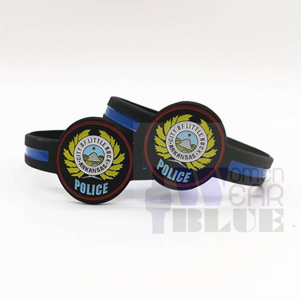 Department Inspired Thin Blue Line Wristbands