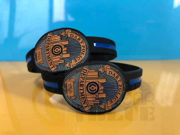 Department Inspired Thin Blue Line Wristbands