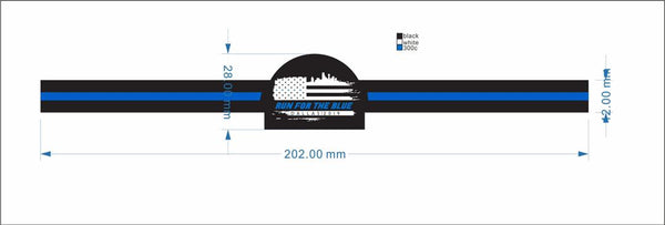 Bulk Department Inspired Thin Blue Line Wristbands