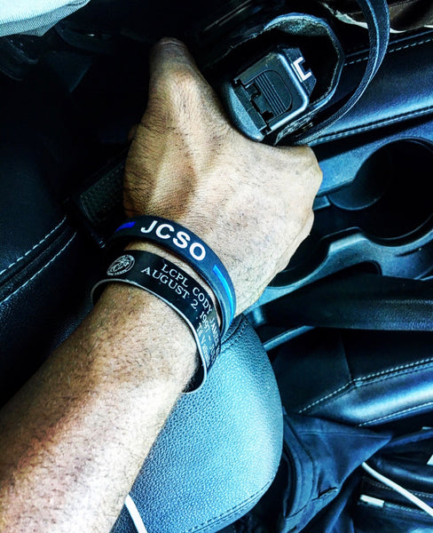 Department Thin Blue Line Wristband