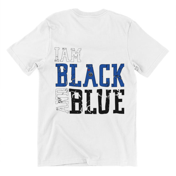 I AM BLACK AND BLUE TEE