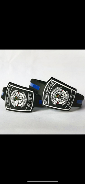 Bulk Department Inspired Thin Blue Line Wristbands