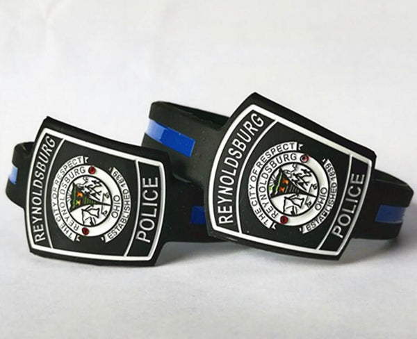 Bulk Department Inspired Thin Blue Line Wristbands