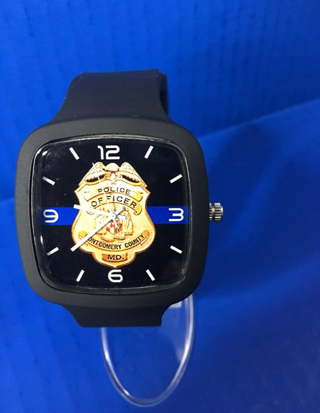 Agency Inspired Thin Blue Line Watch