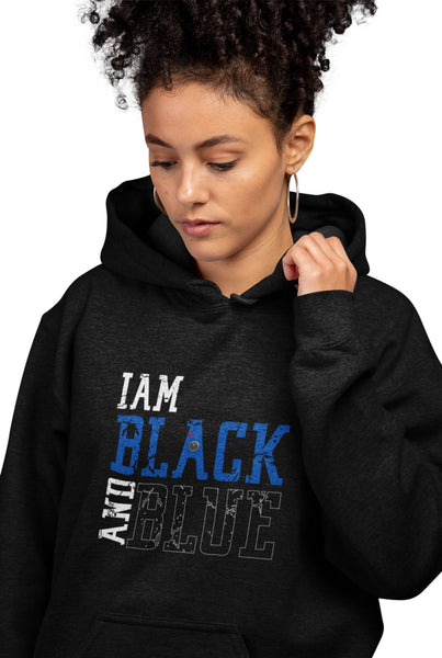 I AM BLACK AND BLUE HOODIE