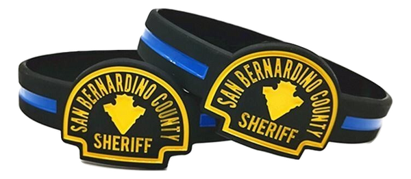 Department Inspired Thin Blue Line Wristbands