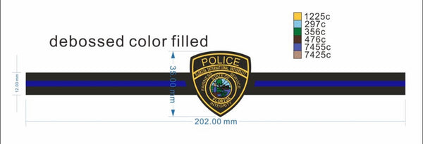 Bulk Department Inspired Thin Blue Line Wristbands