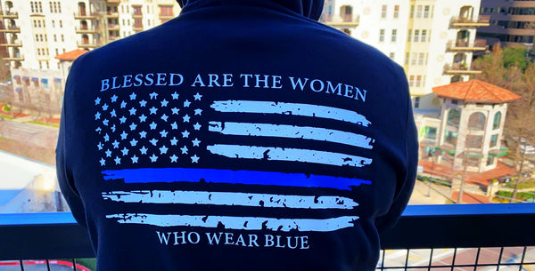 BLESSED ARE THE WOMEN WHO WEAR BLUE HOODIE