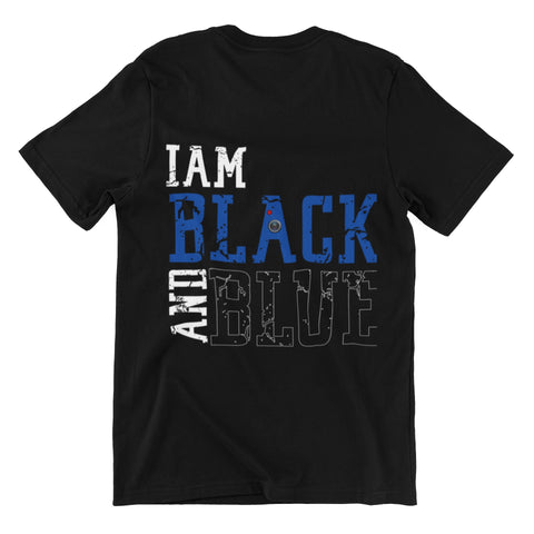 I AM BLACK AND BLUE TEE