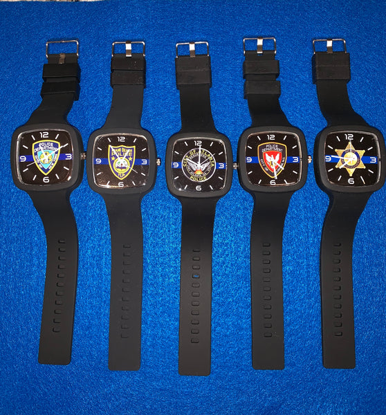 Agency Inspired Thin Blue Line Watch