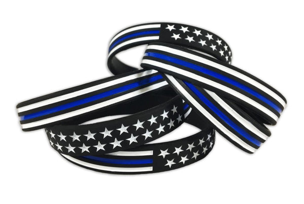 Thin Blue Line Flag Wristband