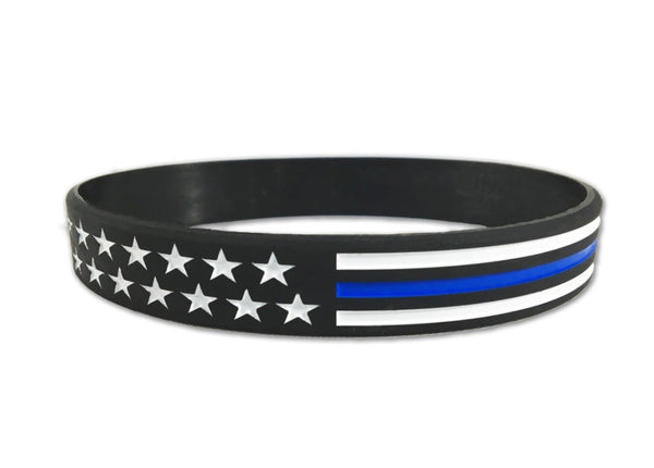 Thin Blue Line Flag Wristband