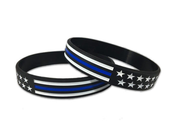 Thin Blue Line Flag Wristband