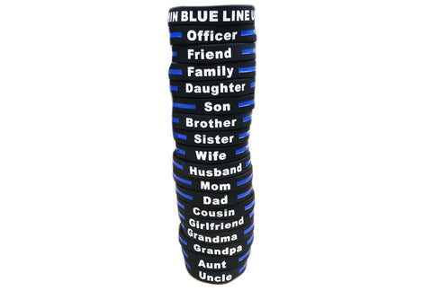 Thin Blue Line Family Wristband *Buy 5 Get 1 FREE